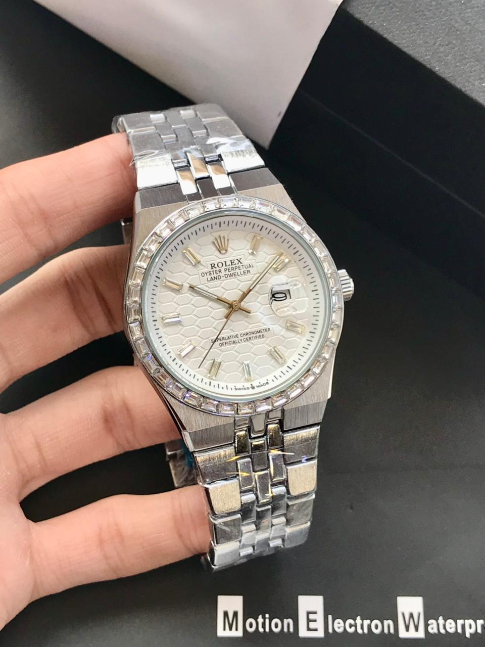 Rolex Prestige Honeycomb Executive Watch – Luxury Two-Tone Design
