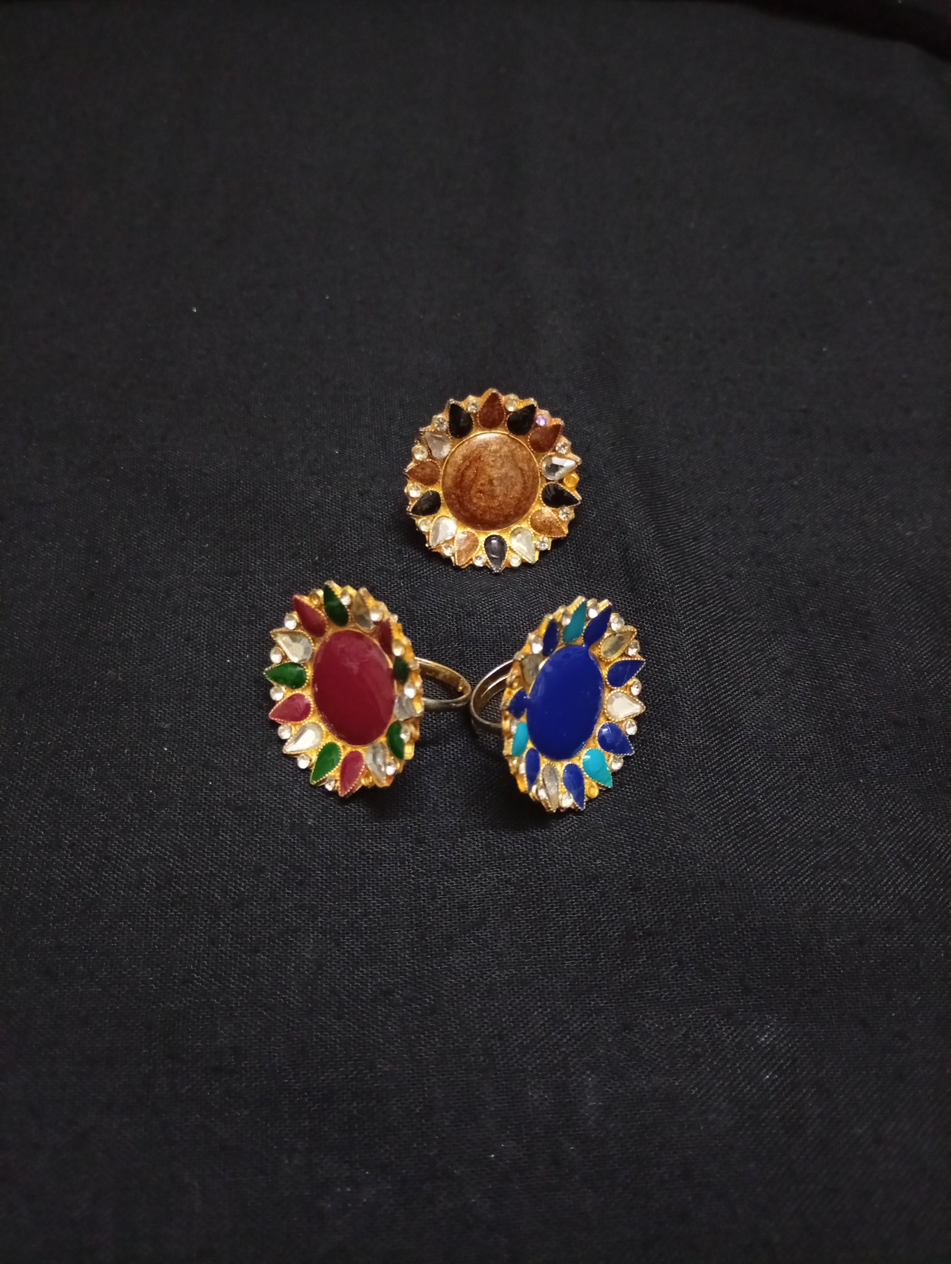 Classic Glam Rings With Gems For Beautiful Hand