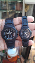 CRYSTAL TIME Phantom Black Grid Pair – Premium Luxury Sports Edition
