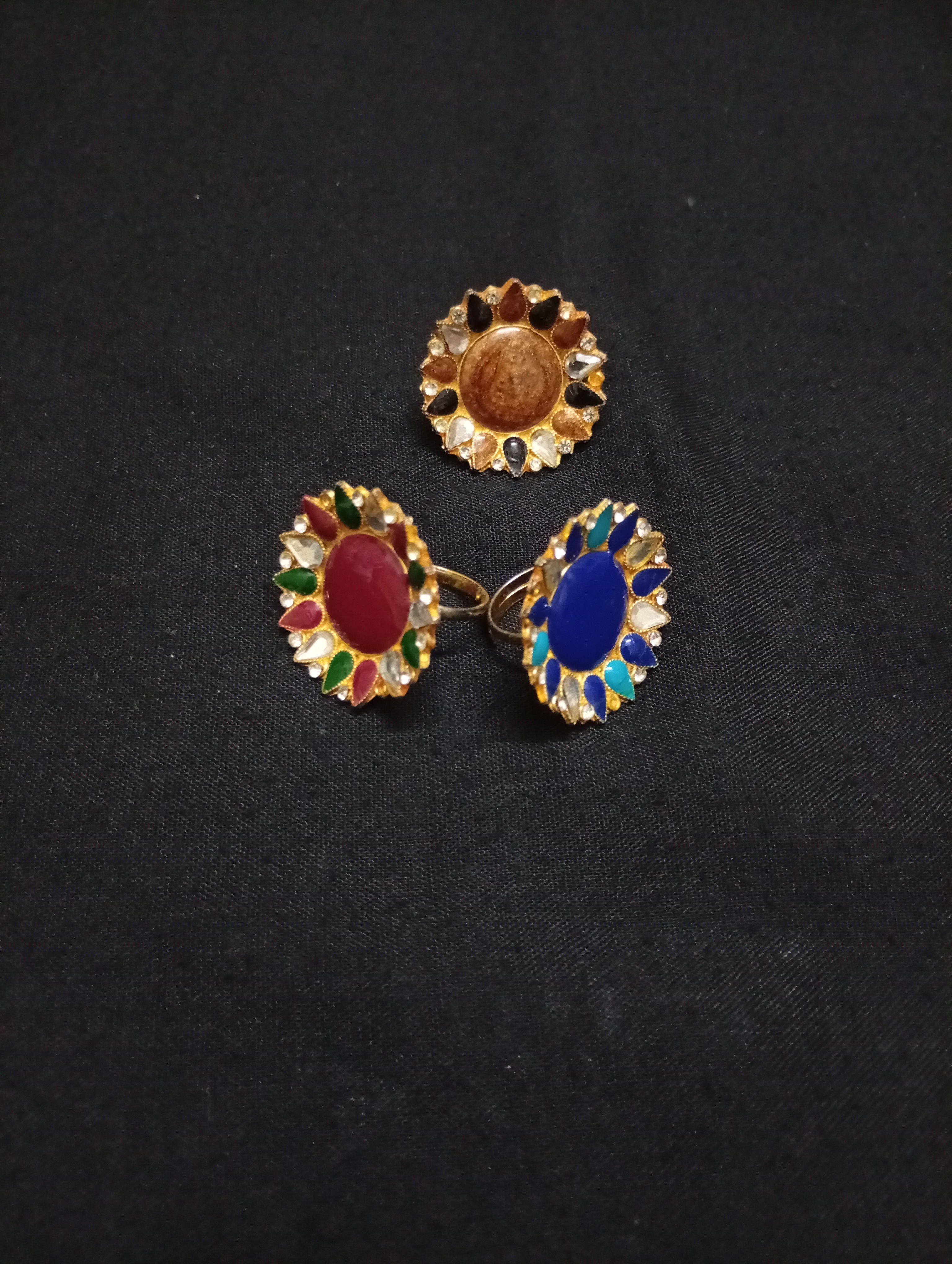 Classic Glam Rings With Gems For Beautiful Hand