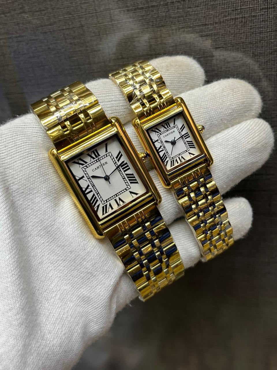 CARTIER Tank Louis Deluxe Pair – Iconic Heritage Gold Edition