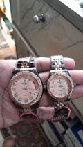CRYSTAL TIME Imperial Rose Gold Pair – Luxury Fluted Couple's Edition