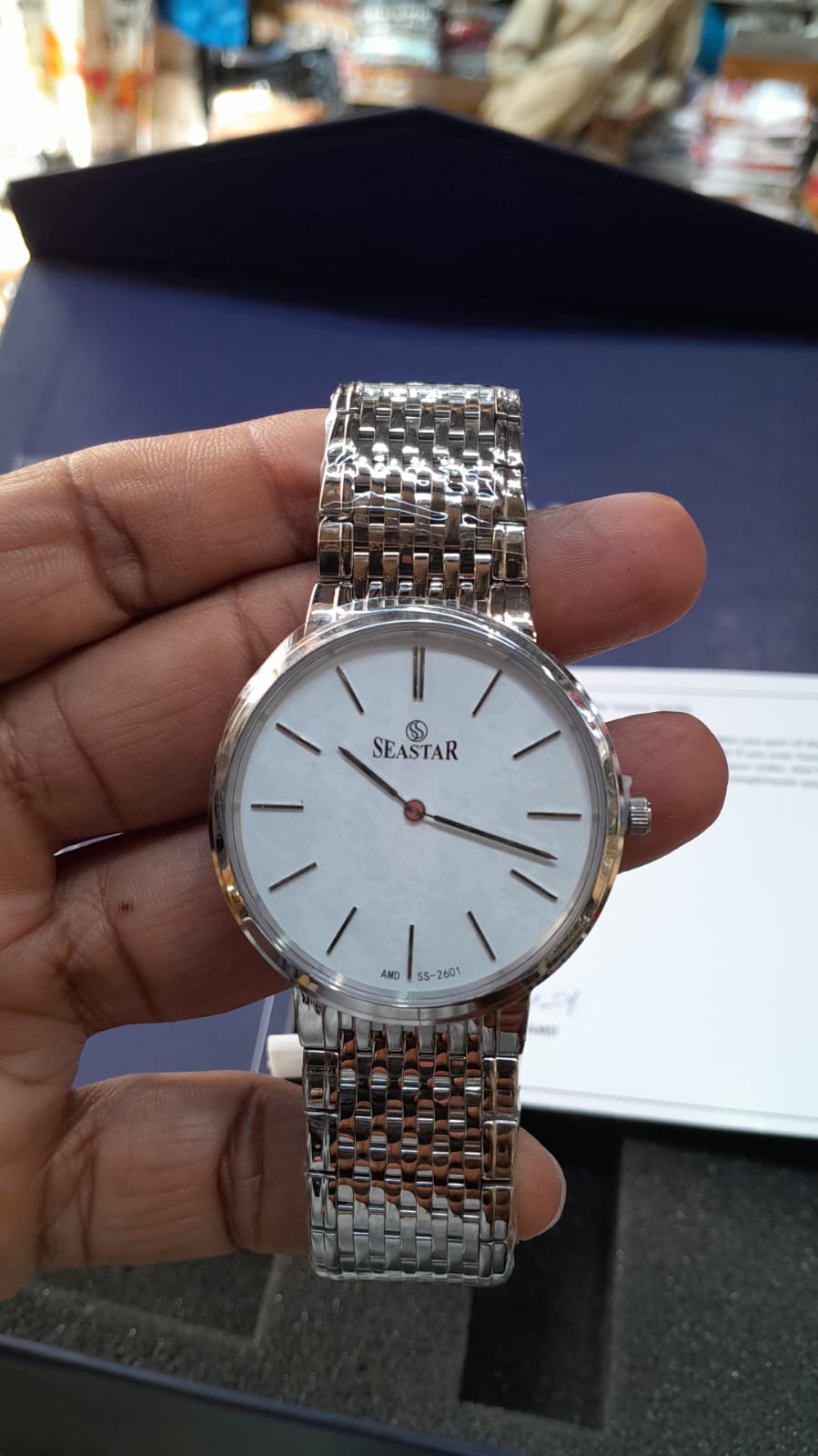 SEASTAR White Roman Minimalist Watch – Elegant Silver Series